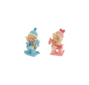 Decoración Bebé en Caballo de Madera 5 cm (24 uds.)