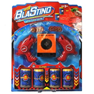 Juego de tiro a la lata con lanzador en blíster