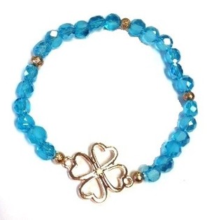 Pulsera Azul con Trébol (1 ud.)