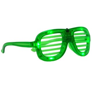 GAFAS SHUTTER SHADES CON ILUMINACIÓN LED - COLOR: VERDE (12 uds.)