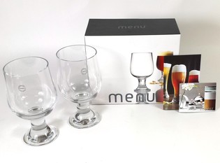 MENU - Juego de 2 Vasos de Cerveza Negra (1 ud.)