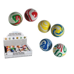 PELOTAS SALTARINAS DE COLORES EN EXPOSITOR 4 CM. (20 uds.)