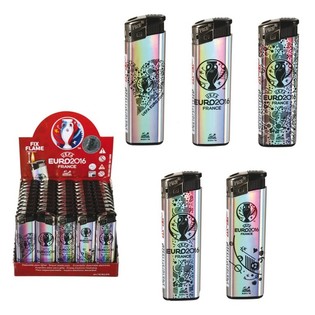 Encendedores eléctricos UEFA EURO 2016 en expositor - 50 uds (Liquidación)