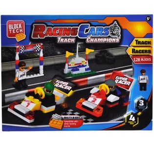 Set de Bloques de Construcción Coches de Carreras - 128 Piezas