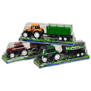 Tractor de juguete con remolque en blíster 21 cm (6 uds.)