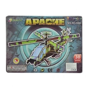 Gran Puzle 3D – Helicóptero Apache (3 uds.)