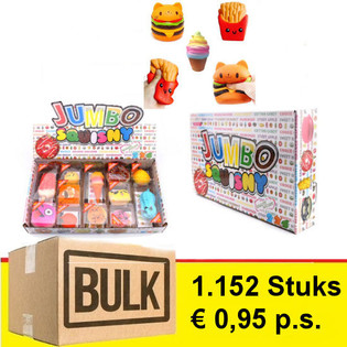 OFERTA MEGA BULK - JUMBO SQUISNY en EXPOSITOR (1.152 uds.)