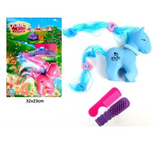 SET DE JUEGO PONI + CEPILLO EN CARTÓN (24 uds.)
