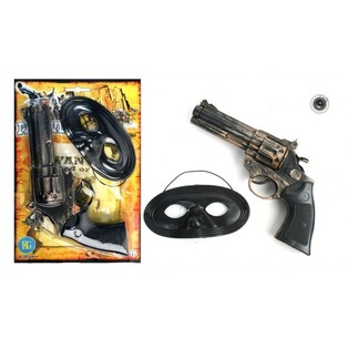 Pistola Western + Máscara en Blíster (12 uds.)