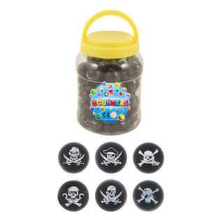 PELOTAS SALTARINAS PIRATA Ø3.3 CM EN BOTE (72 ud.)