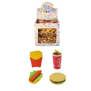 Mix Gomas de Borrar Snack / Fast Food en Expositor (108 uds.)