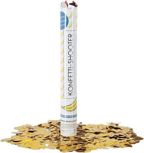 Cañón de confeti Plátano – Color: amarillo - 40 cm - Party popper (10 uds.)