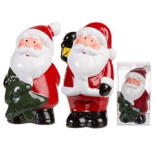 PAP&Aacute; NOEL DE CER&Aacute;MICA EN CAJA DE REGALO, aprox. 9 cm (24 uds.)