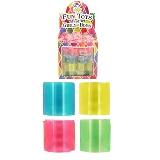 Mini muelles mágicos de colores Ø3 cm en expositor (72 uds)