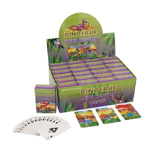 MINI BARAJA DE CARTAS – MODELO: DINOSAURIO EN EXPOSITOR (24 uds.)