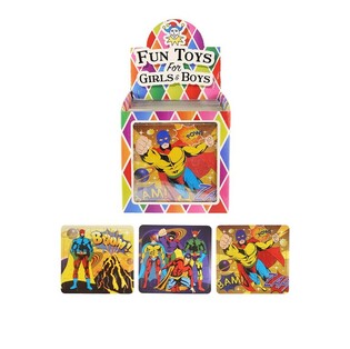 PUZZLE DE SUPERHÉROES, 13 x 12 cm, EN EXPOSITOR (108 uds)