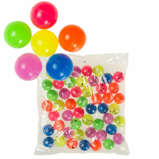 MIX PELOTAS SALTARINAS COLORES NEÓN Ø 3,2 cm (50 uds)