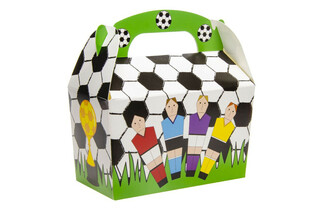 CAJA DE GOLOSINAS F&Uacute;TBOL 12x12.5x6 cm (12 uds.)