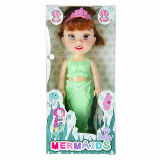 Adorable Muñeca Sirena en Caja con Ventana, 18 cm (12 uds.)