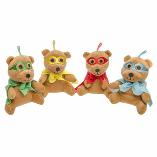 Oso de Peluche Superhéroe - 13 cm - Mix Colores (12 unidades)