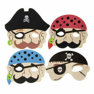 MÁSCARAS DE PIRATA DE GOMA EVA - NIÑOS (60 unidades)