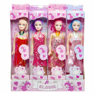 MUÑECA ELODIE EN CAJA CON VENTANA Y EN EXPOSITOR (12 uds.)