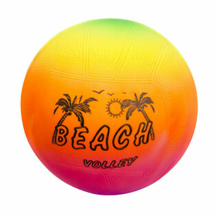 PELOTA DE VÓLEY PLAYA, 23 CM - COLORES ARCOÍRIS (10 uds.)