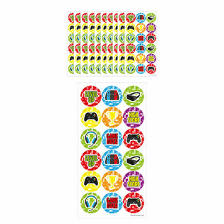 Pegatinas Gamer Fun - 10 Hojas de 18 Pegatinas