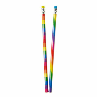 Lápices de Colores Arcoíris con Goma (12 uds.) - Mayorista