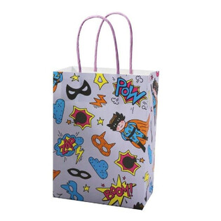 Bolsas de Regalo de Papel Superhéroe - 16x9x22 cm (12 uds.)