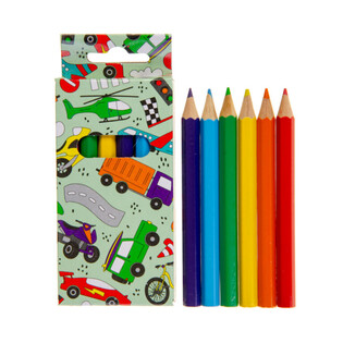 Set de 6 L&aacute;pices de Colores - Veh&iacute;culos (24 uds.)