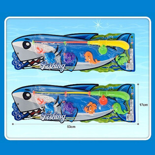 JUEGO DE PESCA MAGNÉTICA EN CARTÓN - 16x53x3,5 cm (12 uds.)
