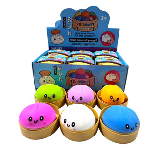 RAGE - Dumplings Squishy Bun GRANDES (8.5 x 8.5 x 4.8 cm) - Juguete Fidget Viral 2026 (12 uds.)