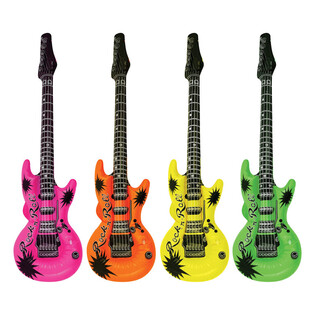 Guitarra Inflable Mezcla Neón - 95cm (12 unidades)