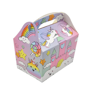 CAJA DE MENÚ UNICORNIO - Dim 18.5x12x19 CM - FOODBOX - KIDSBOX (24 uds.)