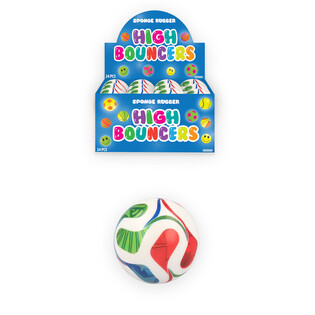 PELOTA SALTARINA FÚTBOL HIGH BOUNCE - EN EXPOSITOR (24 uds.)