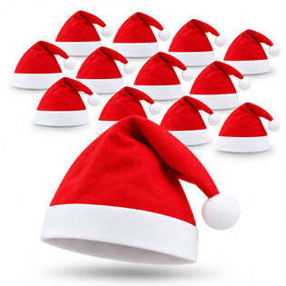 GORROS DE NAVIDAD EST&Aacute;NDAR - XMAS CAP (12 uds.)