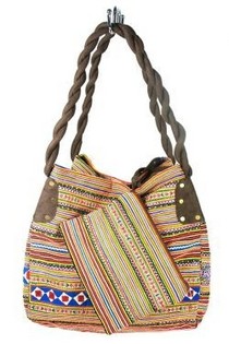 Bolso de Brocado B-FAIR Pequeño Marrón y Azul (1 ud.)