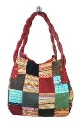Bolso de Patchwork B-FAIR Pequeño Rojo