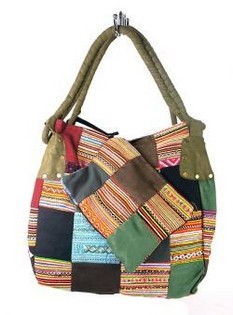 Art.nr: 97731B - BOLSO DE PATCHWORK B-FAIR PEQUEÑO VERDE (1 ud)